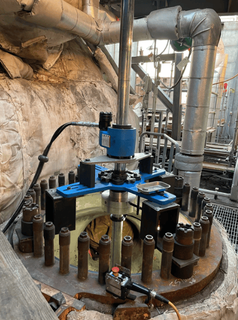CLIMAX BB5000 Langbohrmaschine, Reparatur von Turbinenbohrungen