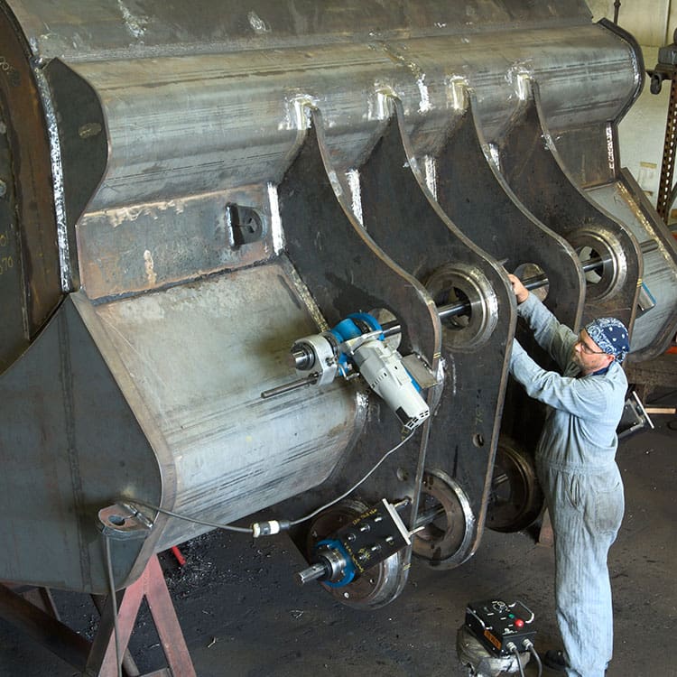 CLIMAX BB5000-lijnboormachine, reparatie van graafbakken