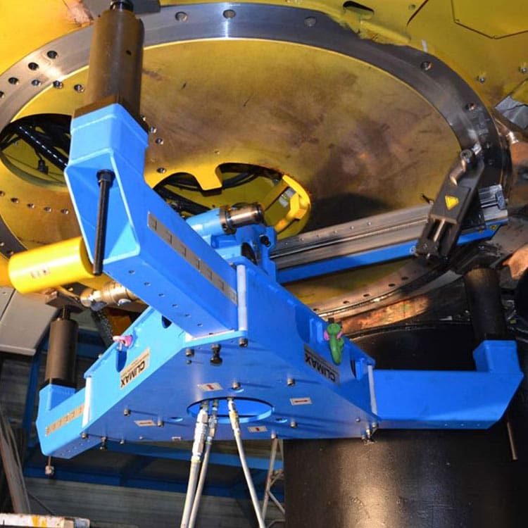 CLIMAX FF6300 flensbewerkingsmachine, reparatie van het buitenoppervlak van lagers