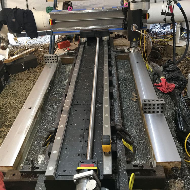 Fresatrice lineare/a portale CLIMAX LM6200, lavorazione di guide